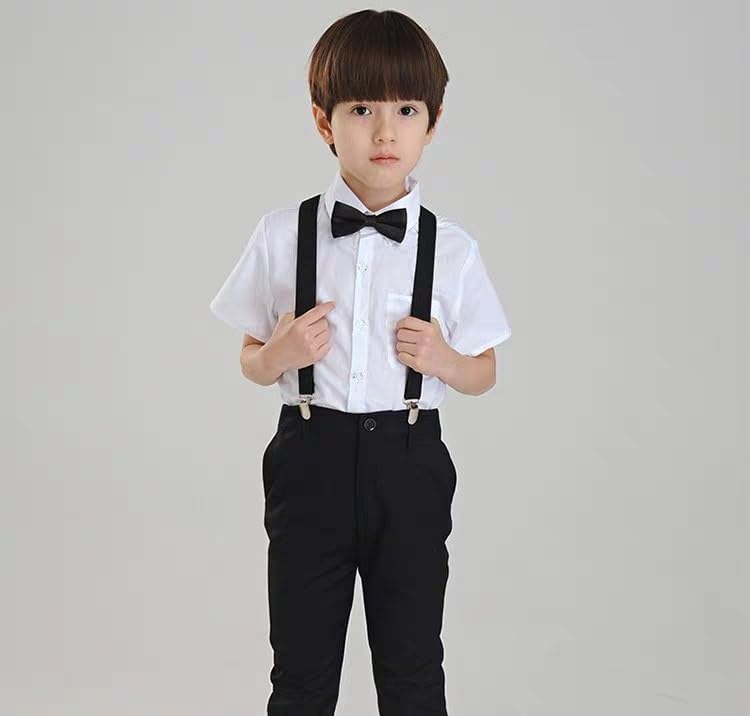 Vikodah Kids Suspenders Set for Boys Girls Toddlers Adjustable Elastic Belts with Bowtie Clips 2-10Y - Image 4